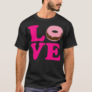 Love Strawberry construction ecavator doughnut T-Shirt
