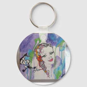 Love Struck Art Painting Key Ring