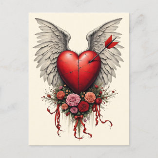 "Love Struck" Valentine Holiday Postcard
