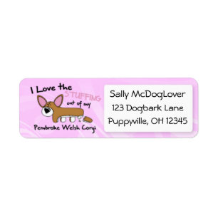 Love Stuffing Corgi Return Address Label