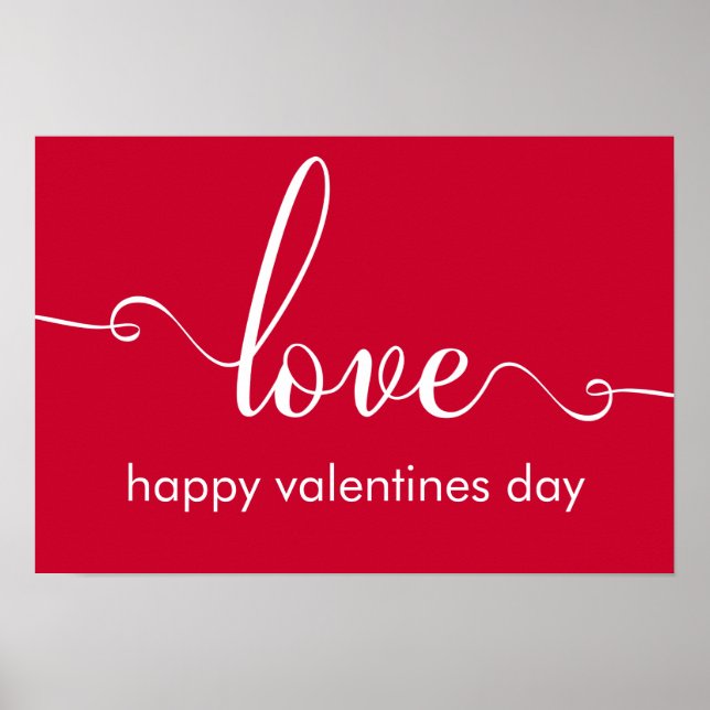 "Love" Stylish Valentines Day Poster (Front)