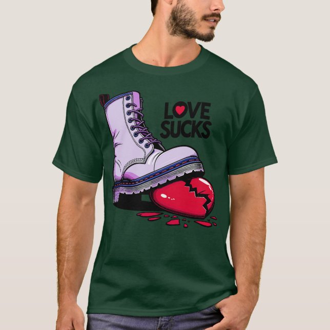 Love Sucks AntiValentines Day T-Shirt (Front)