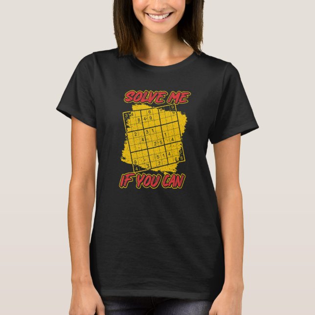 Love Sudoku Solve Me Puzzle T-Shirt (Front)