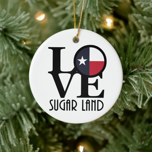 LOVE Sugar Land Ceramic Ornament (Tree)