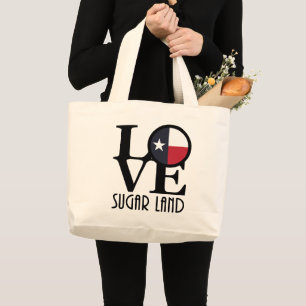 LOVE Sugar Land Large Tote Bag