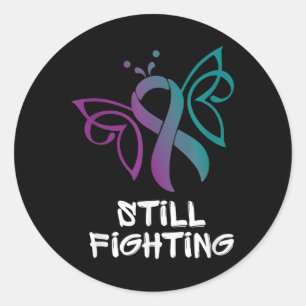 Love Suicide Prevention Awareness Still Fighting Classic Round Sticker