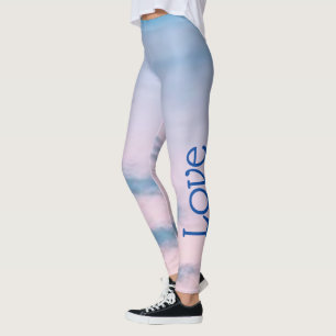 Love Summer Blue Yoga Pants, Leggings