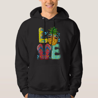 Love Summer Flip Flops Pineapple Tropical Fruit Be Hoodie
