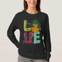 Love Summer Flip Flops Pineapple Tropical Fruit Be