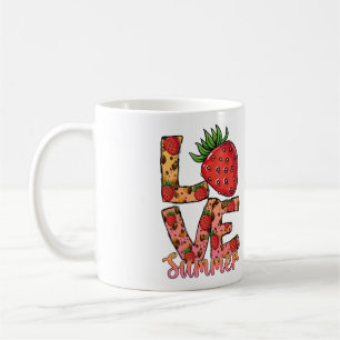 Love Summer Strawberry Coffee Mug Hello Summer