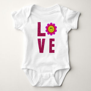 Love Sunflower Baby Bodysuit