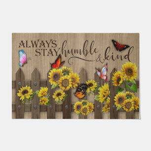 Love Sunflower Doormat, Sunflower Quotes Mat
