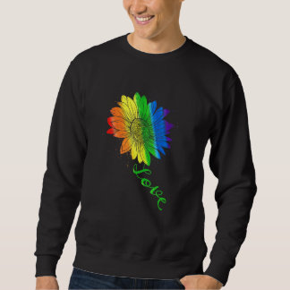 Love Sunflower Floral Lgbtq Rainbow Flag Gay Pride Sweatshirt
