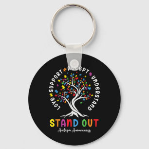 Love Support Accept Understand Autism Awareness Au Key Ring