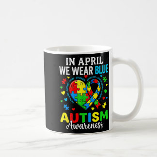 Love Suprt Heart Puzzle Men Women Kids Autism Coffee Mug
