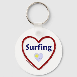 Love Surfing Key Ring