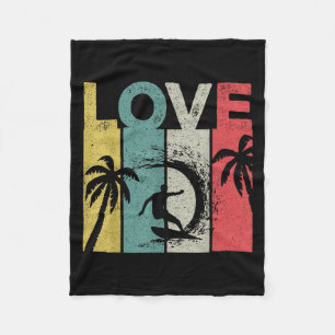 Love Surfing Vintage Quote Graphic Surfer Sayings Fleece Blanket