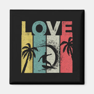 Love Surfing Vintage Quote Graphic Surfer Sayings Magnet