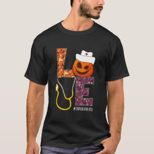 Love Surgical Nurse Life Nurse Halloween Pumpkin C T-Shirt
