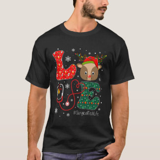 Love Surgical Tech Life Technician Christmas Santa T-Shirt