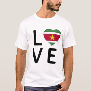 Love - Suriname Flag T-Shirt
