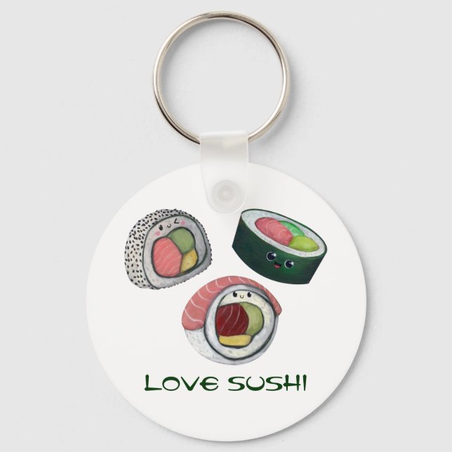 Love Sushi Key Ring (Front)