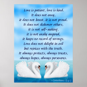Love Swans 1 Corinthians 13 Print