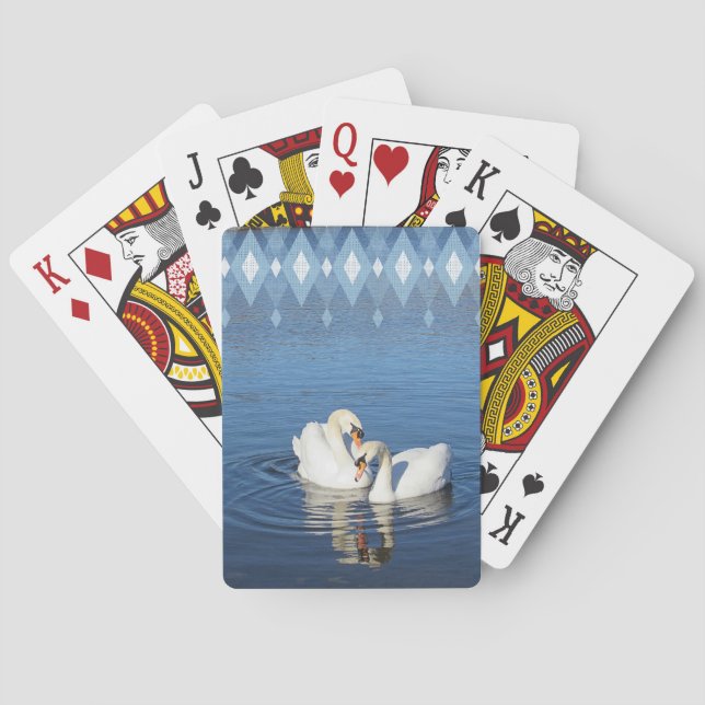 Love Swans Playing Cards (Back)