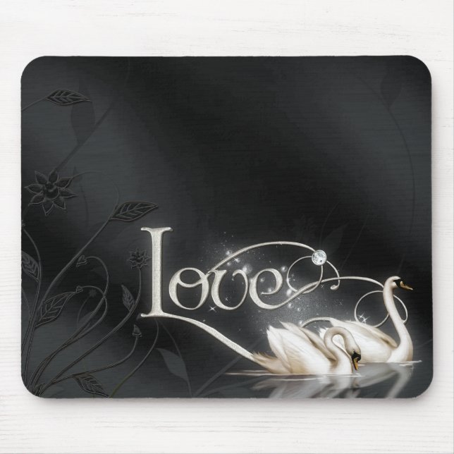 Love Swans Wedding Mouse Pad (Front)
