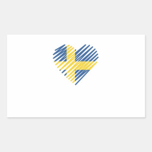 love sweden-01-white rectangular sticker