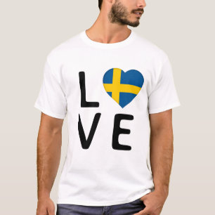 Love - Sweden Flag T-Shirt
