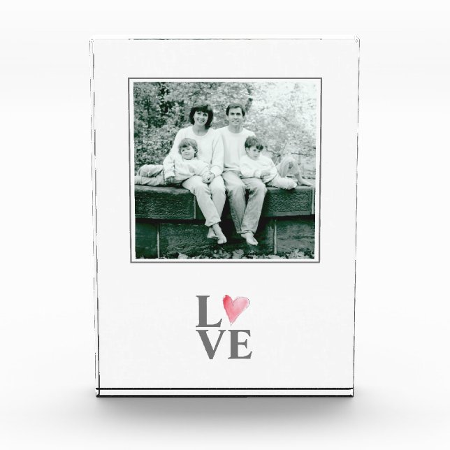 LOVE Sweet Heart Pink Family PHOTO Keepsake (Front)