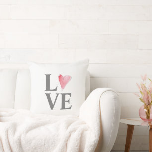 LOVE Sweet Heart Pink Valentine Engagement Bridal Cushion