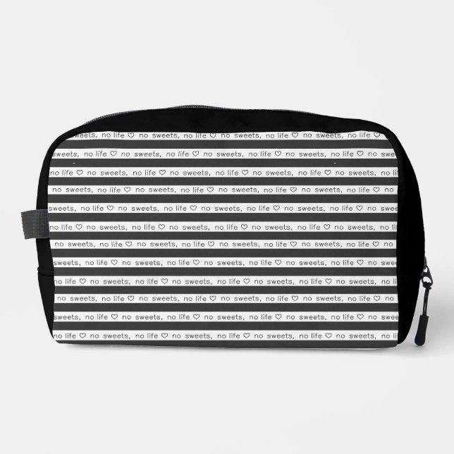 LOVE　SWEETS　ブラック　ボーダー　　 DOPP KIT (Front)