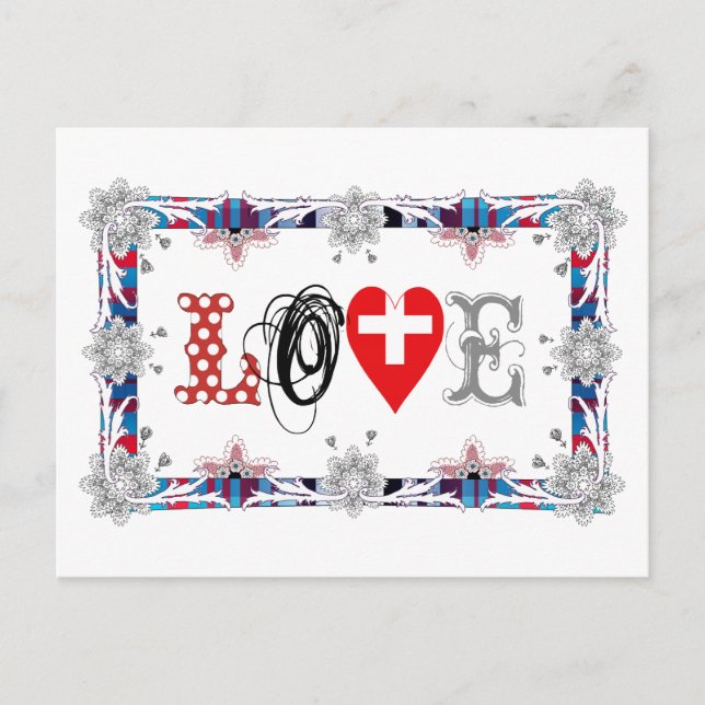 Love Switzerland Postcard (Front)