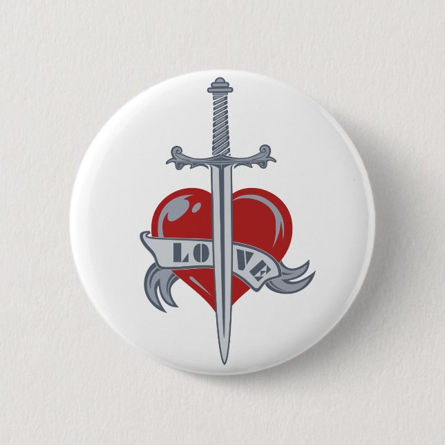 Love Sword custom button (Front)