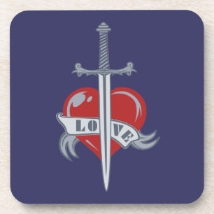 Love Sword custom coasters