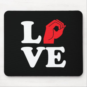 Love Symbol Asl Mouse Pad