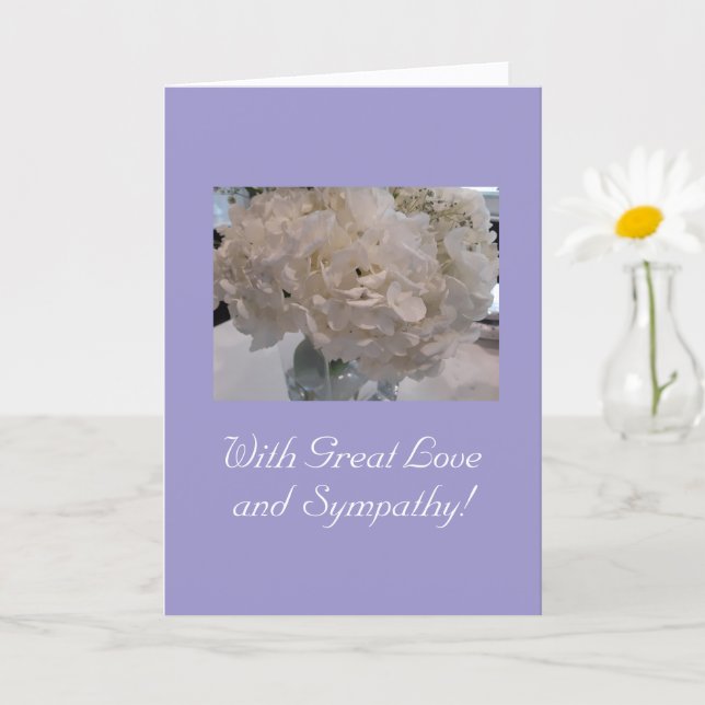 Love & Sympathy, Floral, Waterfall & Lilac, Folded Card (Small Plant)
