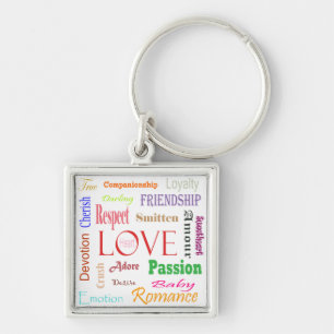 Love Synonyms by Shirley Taylor Key Ring