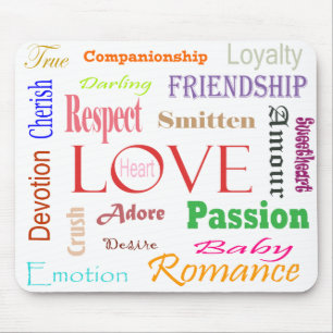 Love Synonyms by Shirley Taylor Mouse Pad
