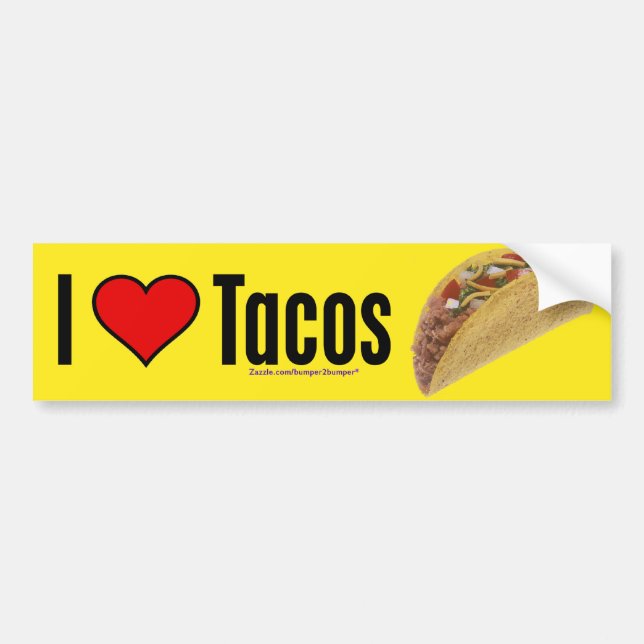 Love Tacos Bumper Sticker (Front)