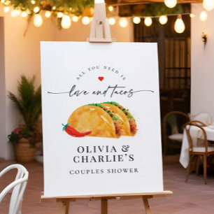 Love & Tacos Couples Bridal Shower Welcome Sign