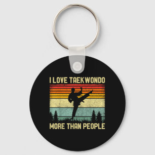 Love Taekwondo More Than People - Martial Arts Key Ring