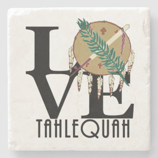 LOVE Tahlequah Oklahoma Stone Coaster