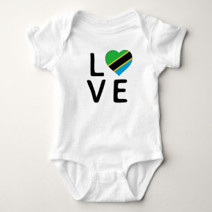 Love - Tanzania Flag Baby Bodysuit