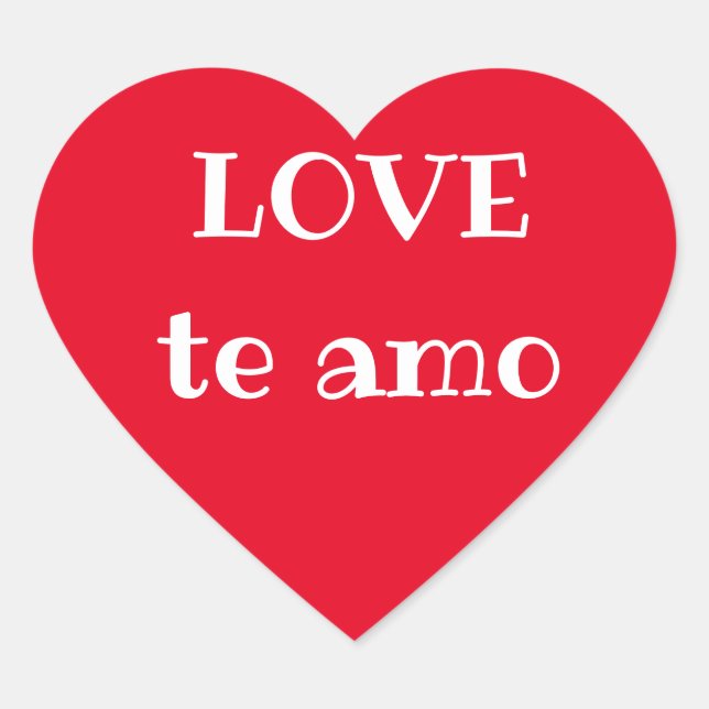 LOVE te amo Classic Round Stickers (Front)