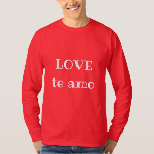 LOVE te amo Classic Round Stickers T-Shirt
