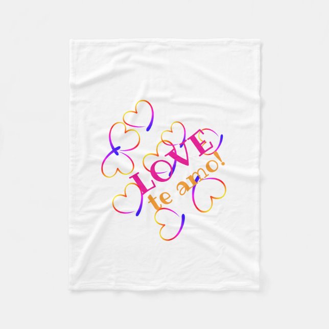 Love te amo! fleece blanket (Front)