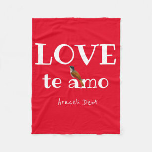 LOVE te amo Fleece Blanket